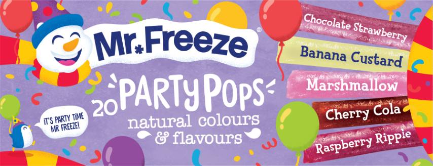 Mr Freeze Limited Edition Party Pops Packaging